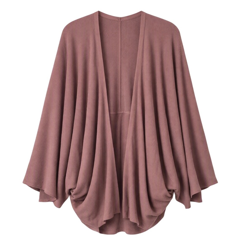Lululemon Cashlu Ribbed Knit Textured Wrap Cardigan Women XL/XXL Spiced Chai